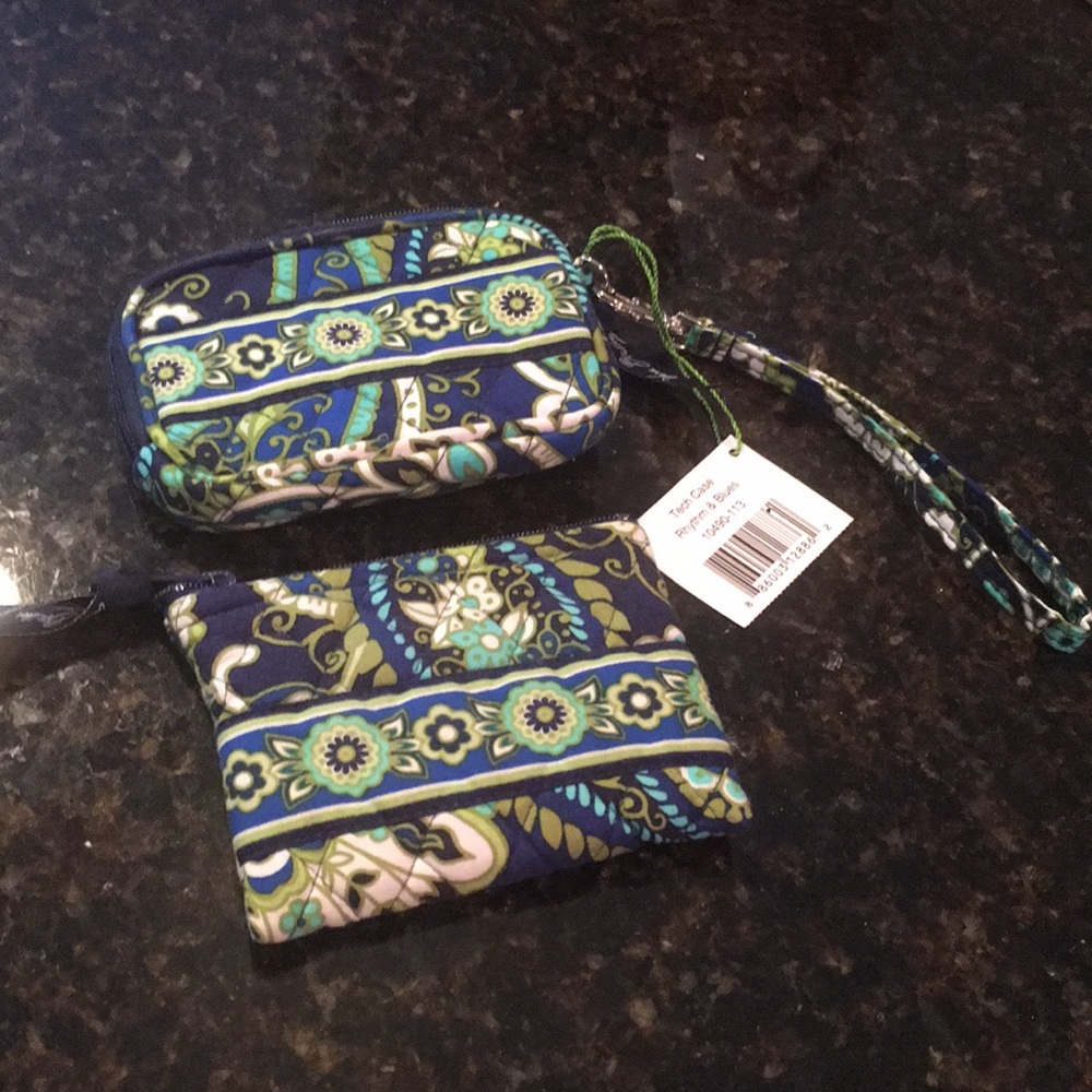 Vera Bradley Rhythm & Blues Tech Case & Coin Zip